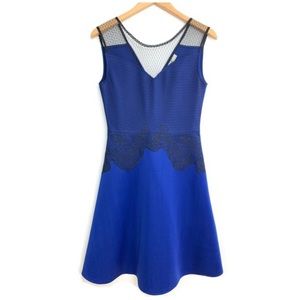 Blue & Black Designed Dress
